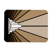 Art deco zon in tan magneet (Horizontaal)