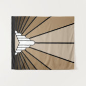 Art deco zon in tan wandkleed (Voorkant (horizontaal))