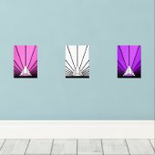 Art deco zon muurkunst sets (Houten vloer)