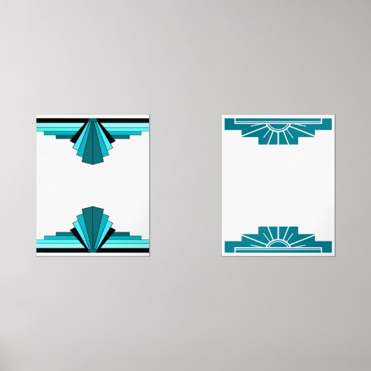 Art deco zon muurkunst sets (Voorkant)