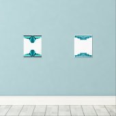 Art deco zon muurkunst sets (Houten vloer)