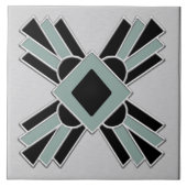Art Deco-zonnestraal Tegeltje (Voorkant)