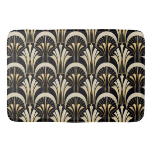 Art Deco Zwart en Goud symmetrisch Badmat
