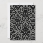 Art Deco Zwart en Wit Goud Typografie Bruiloft Kaart (Achterkant)