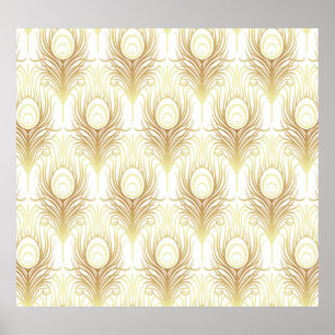 Art Deco zwart goud: brullen jaren 1920 Poster