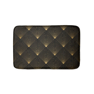 Art Deco: zwart goud elegantie. Badmat