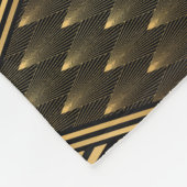 Art Deco Zwart Goud Elegantie Fleece Deken (Hoek)