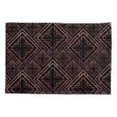 Art Deco Zwart-Goud Elegantie Kussensloop (Achterkant)