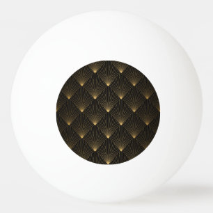 Art Deco: zwart goud elegantie. Pingpongballen