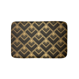 Art Deco zwart goud: geometrisch Badmat
