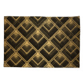 Art Deco zwart goud: geometrisch Kussensloop (Achterkant)
