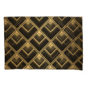 Art Deco zwart goud: geometrisch Kussensloop (Voorkant)
