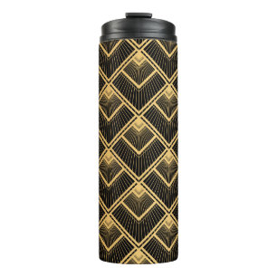 Art Deco zwart goud: geometrisch Thermosbeker