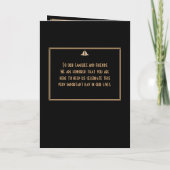 Art Deco Zwart Goud Great Gatsby Huwelijksprogramm Programma (Achterkant)