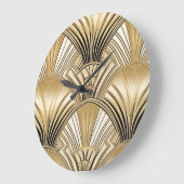 Art deco zwart goud grote klok (Hoek)