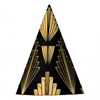 Art Deco Zwart Goud: Naadloos Feesthoedjes