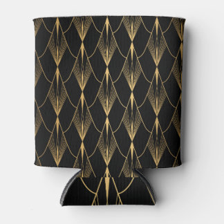 Art Deco: Zwart Goud Naadloze Luxe Blikjeskoeler