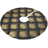 Art Deco, zwart goud patroon. Kerstboom Rok (Gekanteld)