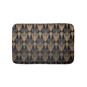 Art Deco Zwart Goud: Retro. Badmat