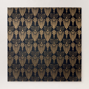 Art Deco Zwart Goud: Retro. Legpuzzel