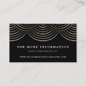 Art Deco Zwart String Licht Website Behuizing Kaar Informatiekaartje (Voorkant)