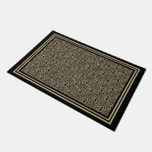 Art Deco Zwart Tan Scallop Design Deurmat (Schuin)