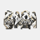 Art Deco Zwarte Katten Bedankdoosjes (Uitgevouwen)