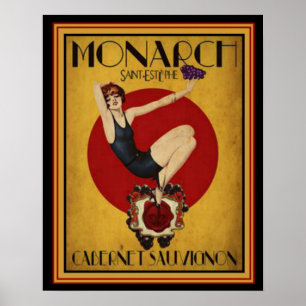 Art Decoad voor Monarch Cabernet 16 x 20 Poster