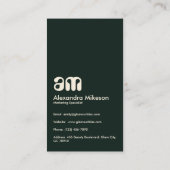 art-decomonogram visitekaartje (Achterkant)