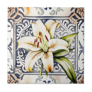 Art Decor Lelie antiek keramische tegels Tegeltje