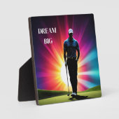 Art Decor Plaque-Golf speler Fotoplaat (Voorkant)