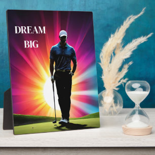 Art Decor Plaque-Golf speler Fotoplaat
