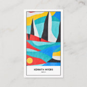 Art d'entreprise Abstrait | Carte de visite minima (Dos)