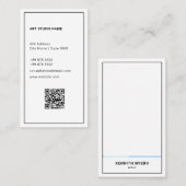 Art d'entreprise Abstrait | Carte de visite minima (Devant / Derrière)