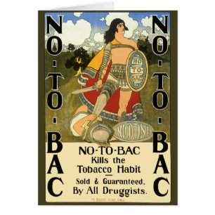 Art d'étiquette de produit vintage, Non au tabac,