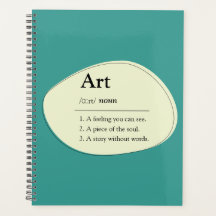 Art Dictionary Style Planner Notebook