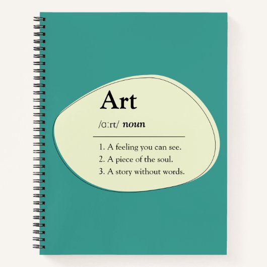 Art Dictionary Style Sketchbook Notebook Notitieboek (Voorkant)