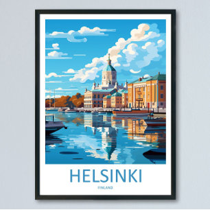Art d'impression de voyage à Helsinki Art mural He