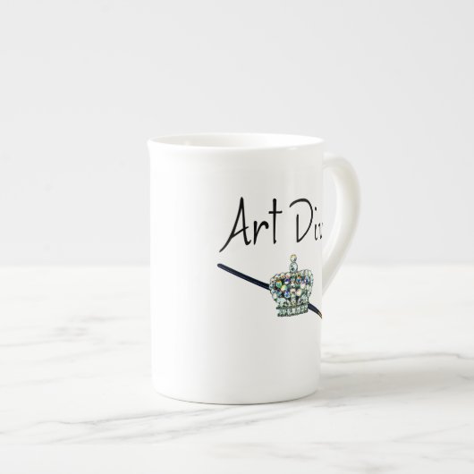 "Art Diva" Bone China Mug (Devant droit)