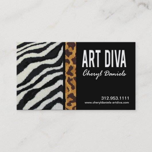 Art Diva Graphic Designer Visitekaartje (Voorkant)