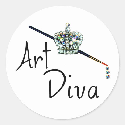 "Art Diva"-Stickers Ronde Sticker (Voorkant)