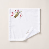 Art d'oiseau de jaseur de cèdre (Gant de toilette)