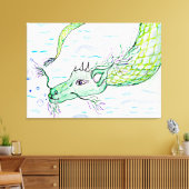 Art dragon de mer toile étirée Imprimer (Insitu(Salon))
