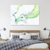 Art dragon de mer toile étirée Imprimer (Insitu(Chambre))