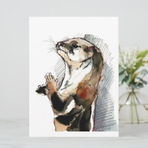 Art Drawing Otter   Cute Otter Gifts