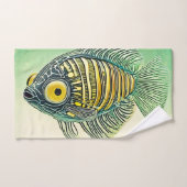 Art du poisson stylisé (Serviette à main)