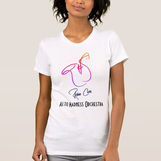 Art du T-shirt des femmes par le saxophoniste (Devant)