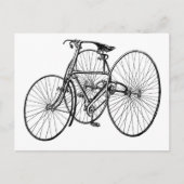 art Early Bicycle Tricycle Steampunk Briefkaart (Voorkant)