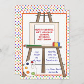 Art Easel Invitation. Kaart (Voorkant / Achterkant)