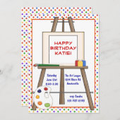 Art Easel Uitnodiging (Voorkant / Achterkant)